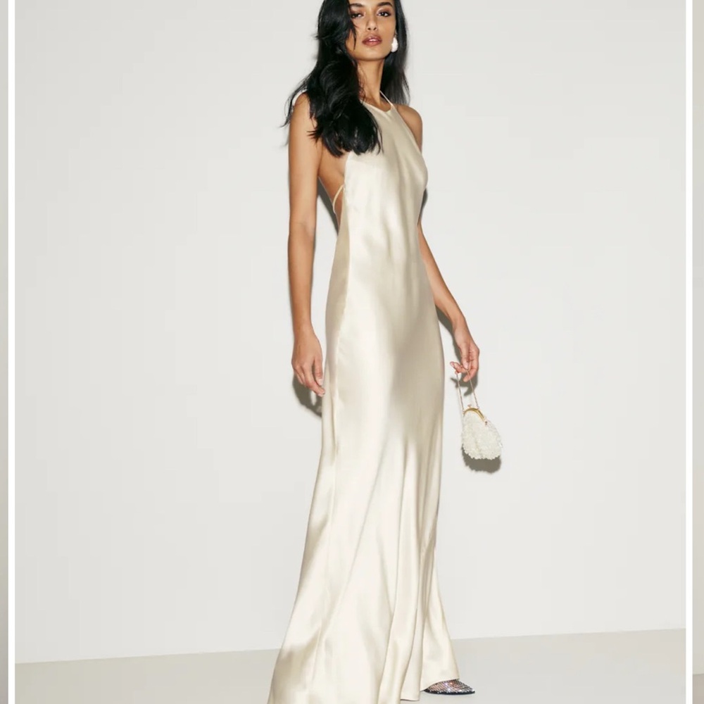 Reformation - Jeany Silk Dress - Ivory - M